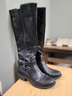 Kohl's Black Tall Buckle Boots